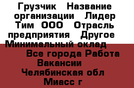 Грузчик › Название организации ­ Лидер Тим, ООО › Отрасль предприятия ­ Другое › Минимальный оклад ­ 16 000 - Все города Работа » Вакансии   . Челябинская обл.,Миасс г.